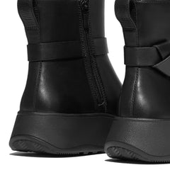FitFlop - F-Mode Square-Ring Leather Ankle Boots