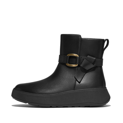 FitFlop - F-Mode Square-Ring Leather Ankle Boots