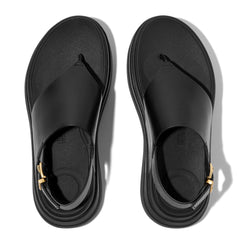 FitFlop - F-Mode Stack Leather Back-Strap Toe-Post Sandals