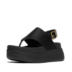 FitFlop - F-Mode Stack Leather Back-Strap Toe-Post Sandals