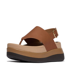 FitFlop - F-Mode Stack Leather Back-Strap Toe-Post Sandals