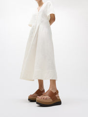 FitFlop - F-Mode Stack Leather Back-Strap Toe-Post Sandals