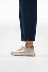 FitFlop - F-Mode Knit/Suede Flatform Slip-On Laced Trainers