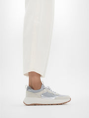 FitFlop - F-Mode Knit/Suede Flatform Slip-On Laced Trainers
