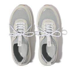 FitFlop - F-Mode Knit/Suede Flatform Slip-On Laced Trainers