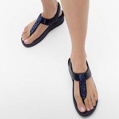 FitFlop - Fino Crystal Mix T-Strap Sandals