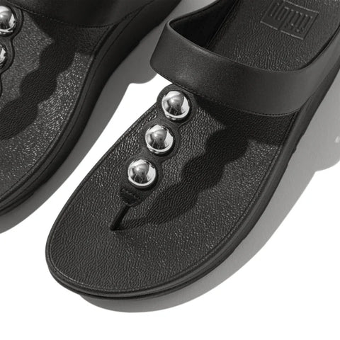 FitFlop - Fino Mirror-Dome Leather Toe-Post