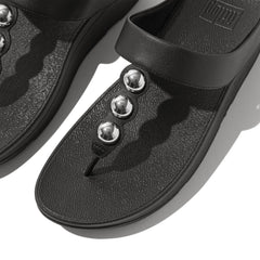 FitFlop - Fino Mirror-Dome Leather Toe-Post Sandals