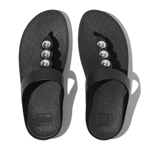 FitFlop - Fino Mirror-Dome Leather Toe-Post