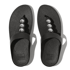FitFlop - Fino Mirror-Dome Leather Toe-Post Sandals