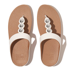 FitFlop - Fino Mirror-Dome Leather Toe-Post Sandals