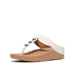 FitFlop - Fino Mirror-Dome Leather Toe-Post Sandals