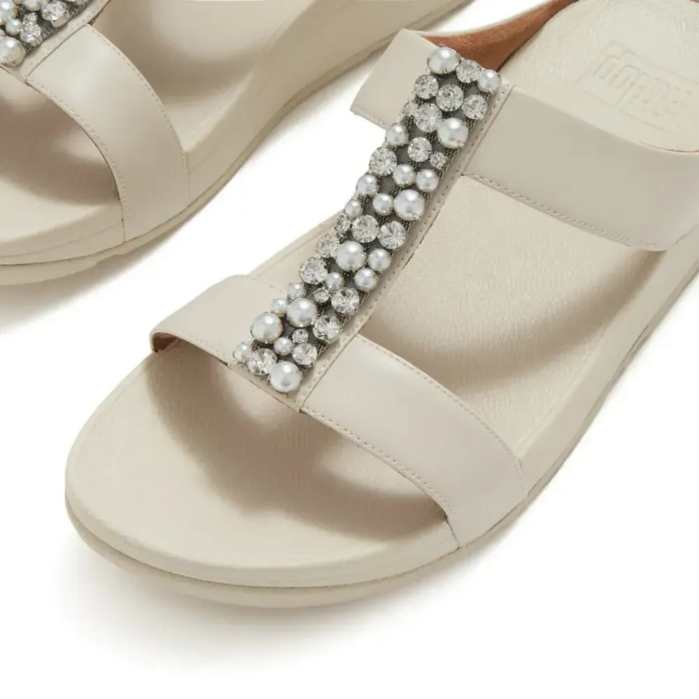 FitFlop FitFlop FINO Pearls-And-Crystal H-Bar Slides Slide