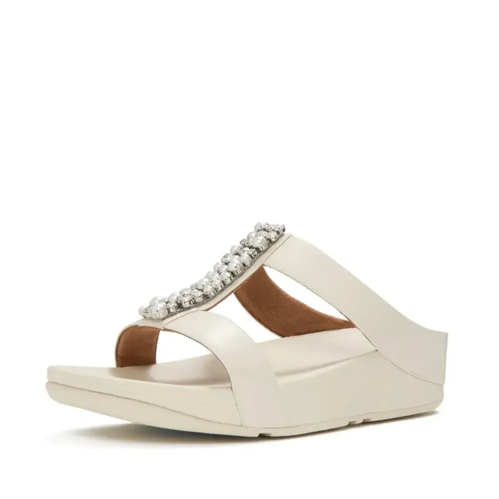FitFlop FitFlop FINO Pearls-And-Crystal H-Bar Slides Slide