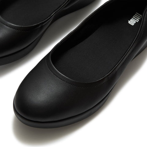 FitFlop - Flowform Leather Ballerina