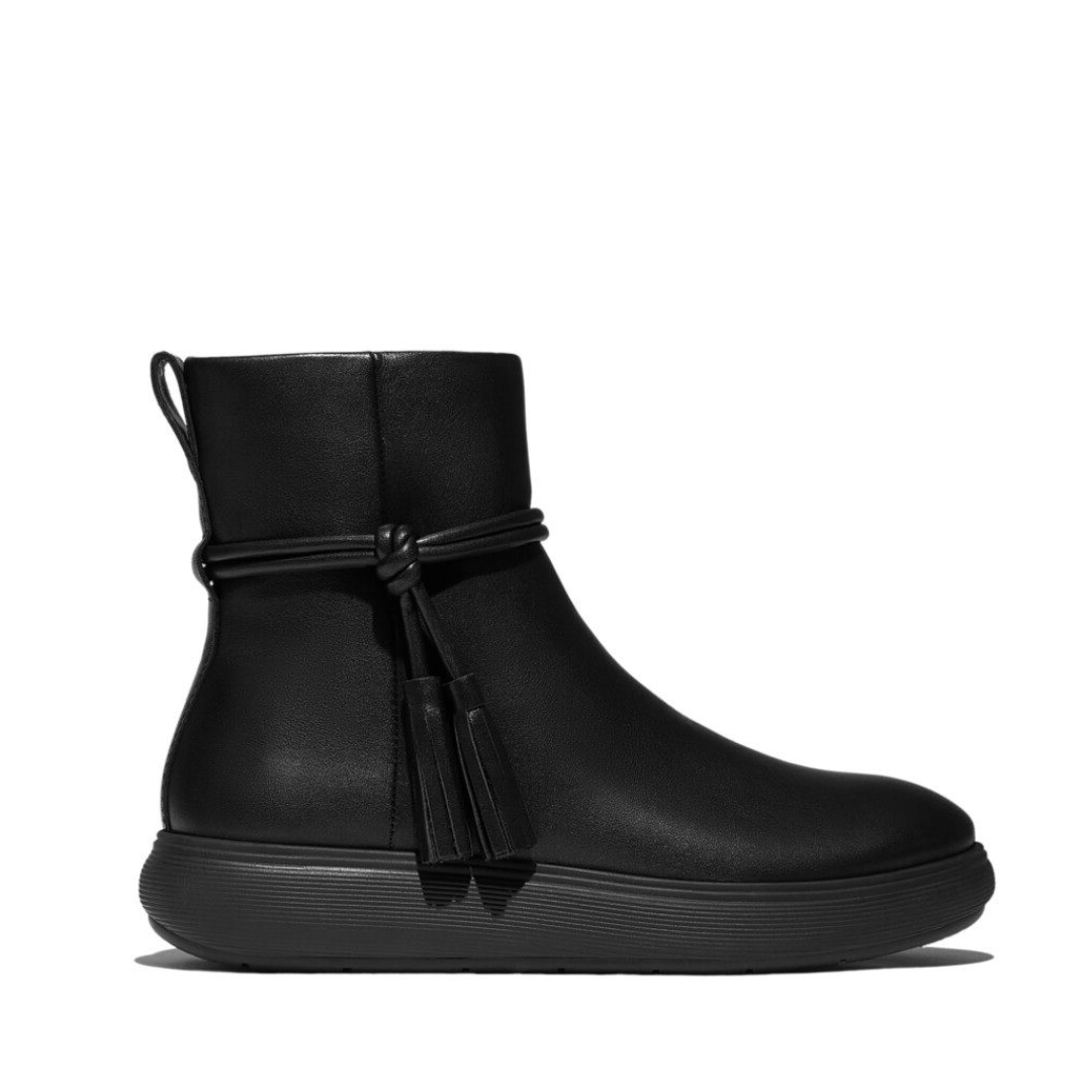 FitFlop - iQ-COMFF Tassel Leather Short Boots