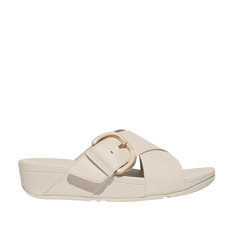 FitFlop - Resin-Buckle Leather Cross Slides