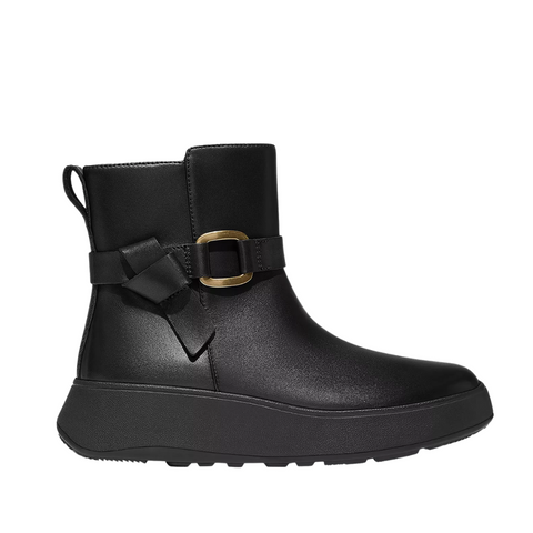 FitFlop - F-Mode Square-Ring Leather Ankle Boots