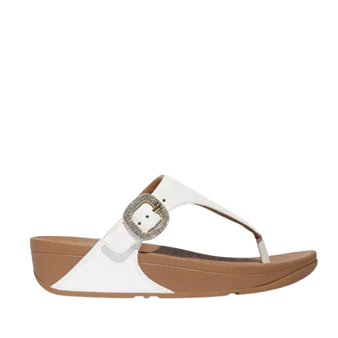 Fitflop- Lulu- Crystal-Buckle Leather Toe-Post Sandals