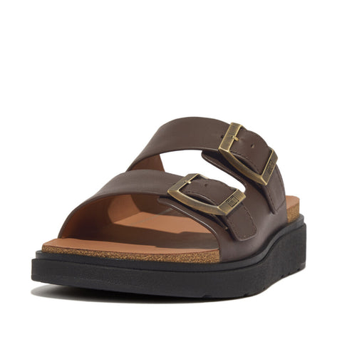FitFlop - Gen-FF Mens Buckle Two-Bar Leather Slides