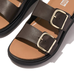 FitFlop - Gen-FF Buckle Two-Bar Leather Slides