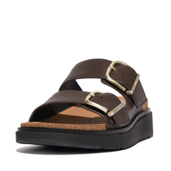 FitFlop - Gen-FF Buckle Two-Bar Leather Slides