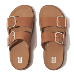 FitFlop - Gen-FF Buckle Two-Bar Leather Slides