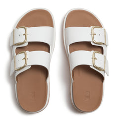 FitFlop - Gen-FF Max Buckle Leather/Cork Two-Bar Slides