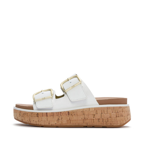 FitFlop - GEN-FF Max Buckle Leather/Cork Two-Bar Slides
