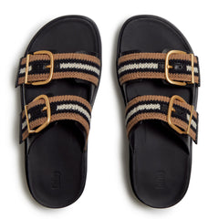 FitFlop - Gen-FF Max Buckle Stripe-Webbing Two-Bar Slides