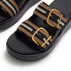 FitFlop - Gen-FF Max Buckle Stripe-Webbing Two-Bar Slides