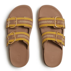 FitFlop - Gen-FF Max Buckle Stripe-Webbing Two-Bar Slides