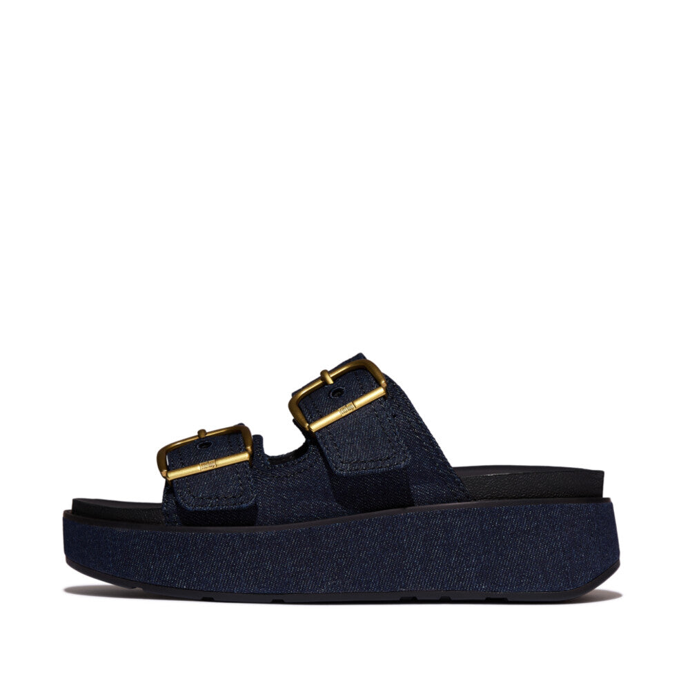 FitFlop - GEN-FF Max Buckle Two-Bar Denim Slides