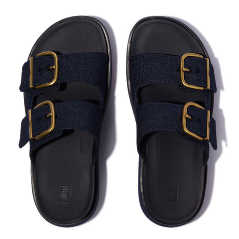 FitFlop - GEN-FF Max Buckle Two-Bar Denim Slides