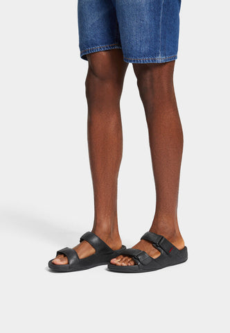 FitFlop - Gogh Mens Two-Bar Leather Slides