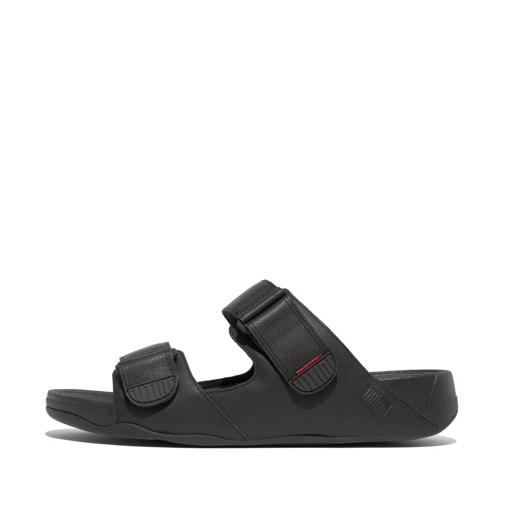 FitFlop - Gogh Mens Two-Bar Leather Slides