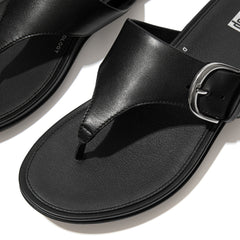 FitFlop - Gracie Buckle Leather Toe-Post Sandals