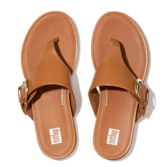FitFlop - Gracie Buckle Leather Toe-Post Sandals
