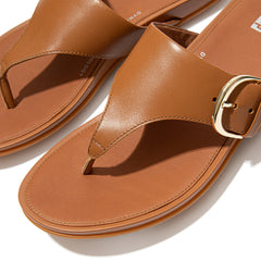 FitFlop - Gracie Buckle Leather Toe-Post Sandals