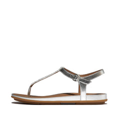 FitFlop - Gracie Crystal-Mix Leather T-Bar Sandals
