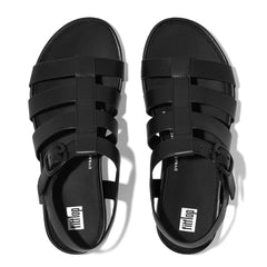 FitFlop - Gracie Rubber-Buckle Leather Fisherman Sandals