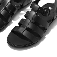 FitFlop - Gracie Rubber-Buckle Leather Fisherman Sandals