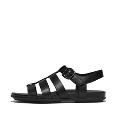 FitFlop - Gracie Rubber-Buckle Leather Fisherman Sandals