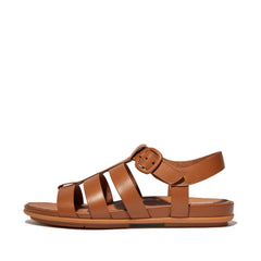 FitFlop - Gracie Rubber-Buckle Leather Fisherman Sandals