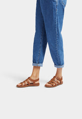 FitFlop - Gracie Rubber-Buckle Leather Fisherman Sandals