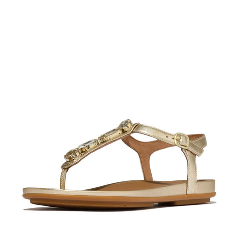 FitFlop - GRACIE Ultra-Jewel Leather T-Bar Sandals