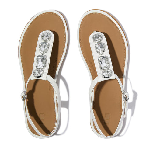 FitFlop - GRACIE Ultra-Jewel Leather T-Bar Sandals