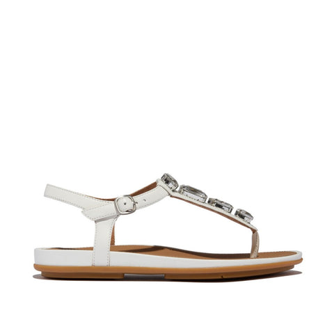 FitFlop - GRACIE Ultra-Jewel Leather T-Bar Sandals