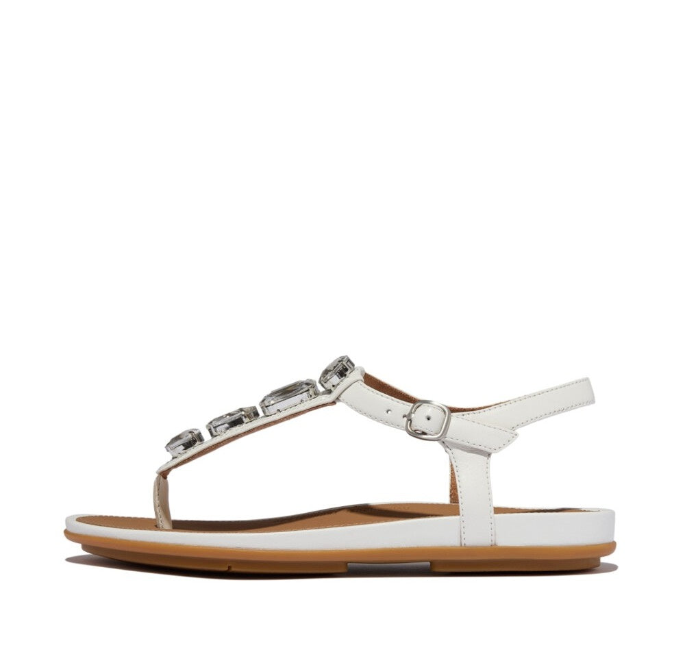 FitFlop - GRACIE Ultra-Jewel Leather T-Bar Sandals