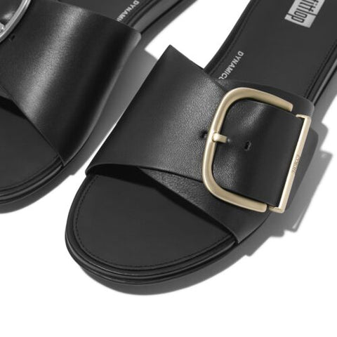 FitFlop - Gracie Buckle Leather Slides